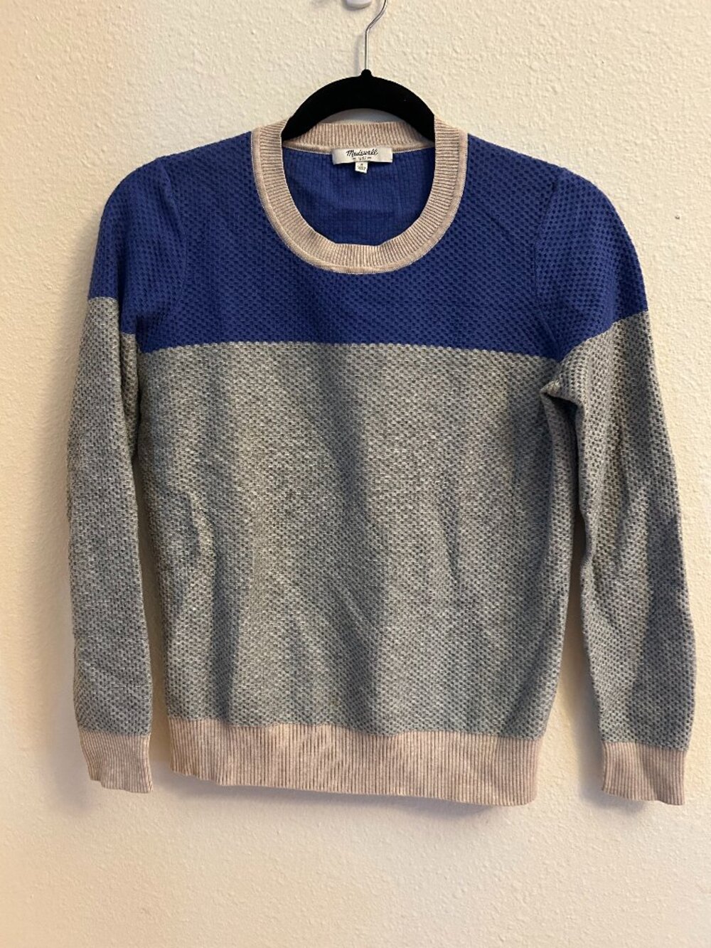 Madewell Colorblock Pullover Sweater Sz Small